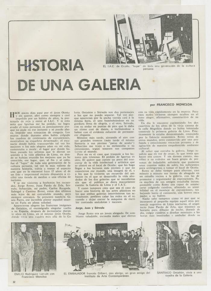 "Historia de una galería"