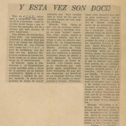 "Y esta vez son doce"