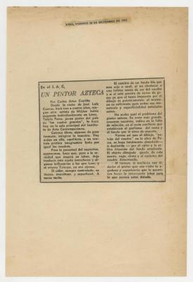 "En el IAC, un pintor azteca"