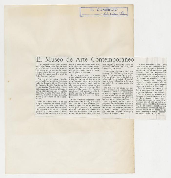 "El Museo de Arte Contemporáneo"