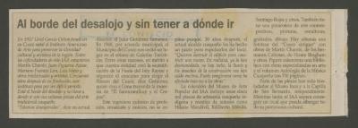 "Al borde del desalojo y sin tener a dónde ir"