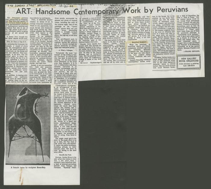 "Art: Handsome Contemporary Work by Peruvians"