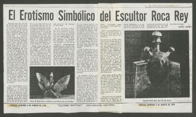 "El Erotismo Simbólico del Escultor Roca Rey"