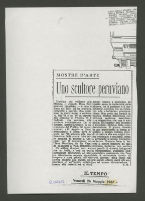 "Uno scultore peruviano"