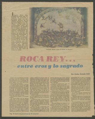 "Roca Rey… entre eros y lo sagrado"