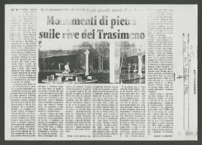 "Monumenti di pietra sulle rive del trasimeno"