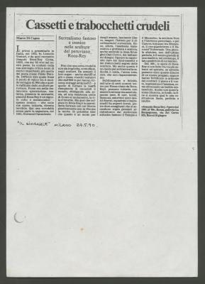 "Cassetti e trabocchetti crudeli"