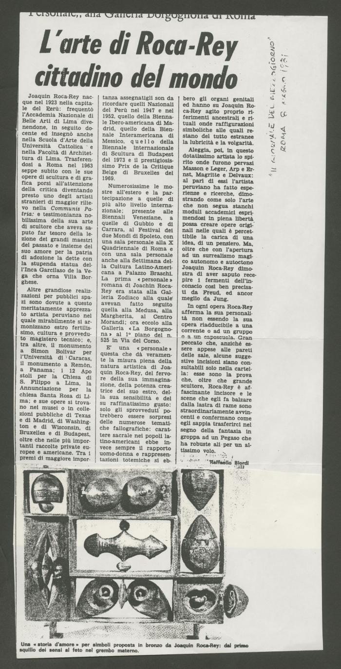 "L'arte di Roca-Rey cittadino del mondo"