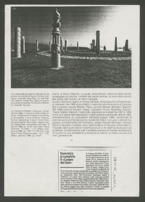 "Domenica si completa il «Campo del Sole»"