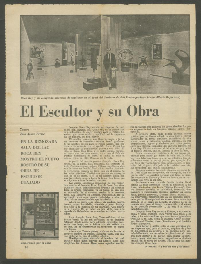 "El Escultor y su Obra"