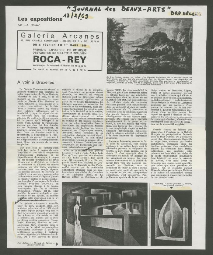 "Les expositions: A voir à Bruxelles"