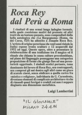 "Roca Rey dal Perù a Roma"