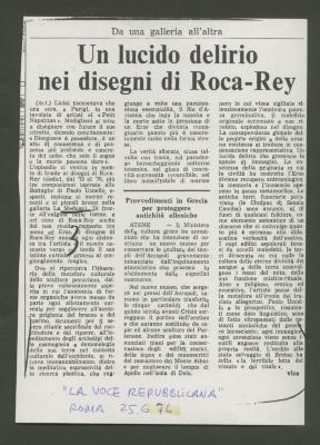 "Un lucido delirio nei disegni di Roca-Rey"