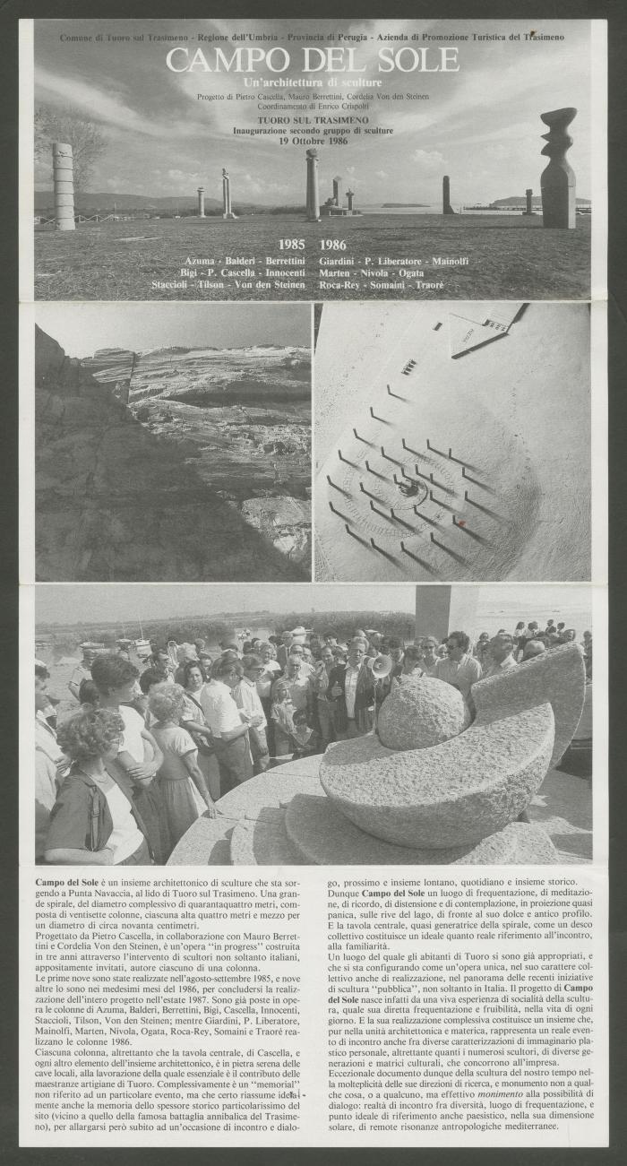 "Campo del Sole. Un'architettura di sculture"