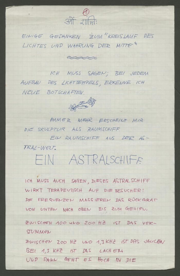 Einige Gedanken zum „Kreislauf des Lichts und Wahrung der Mitte“ (Algunos pensamientos sobre el “Ciclo de la luz y la conservación del centro”)