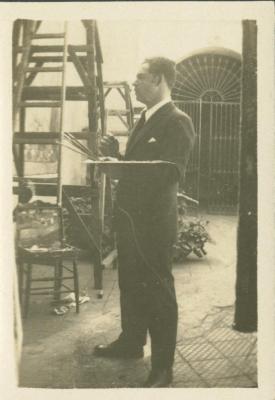 Sabogal pintando La tapada