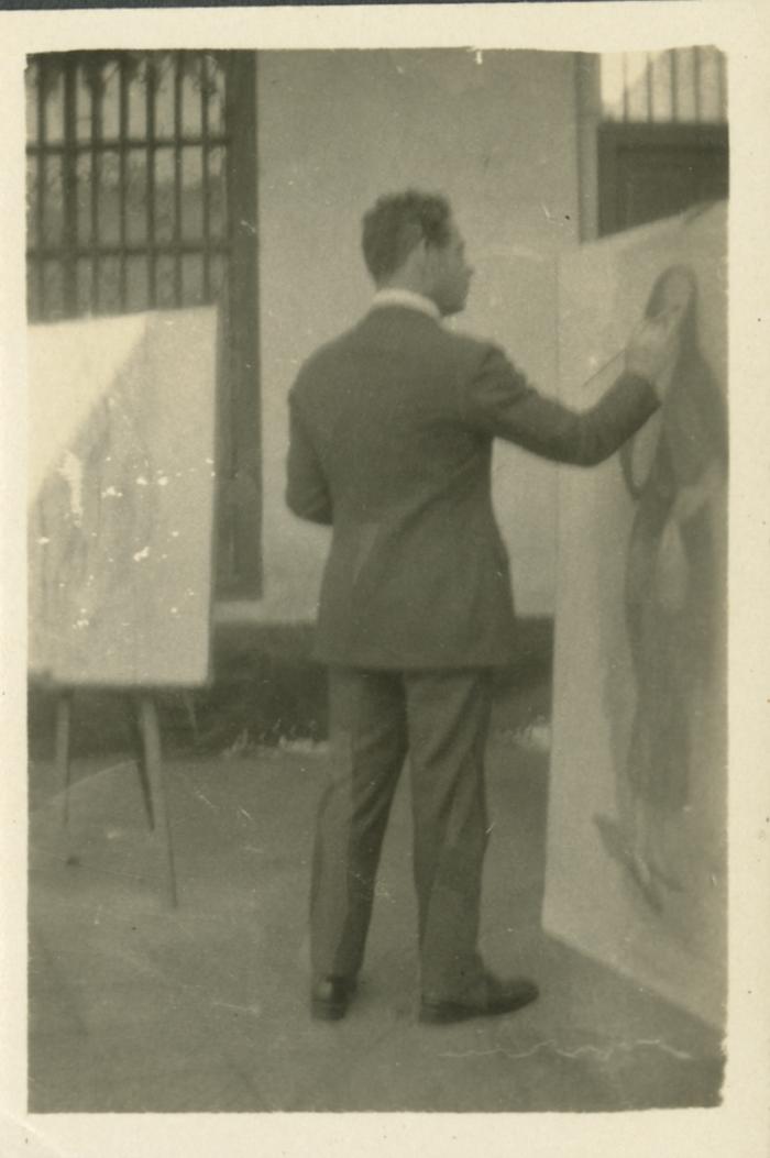 Sabogal pintando La tapada