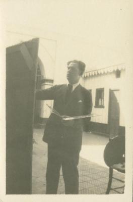 Sabogal pintando La tapada