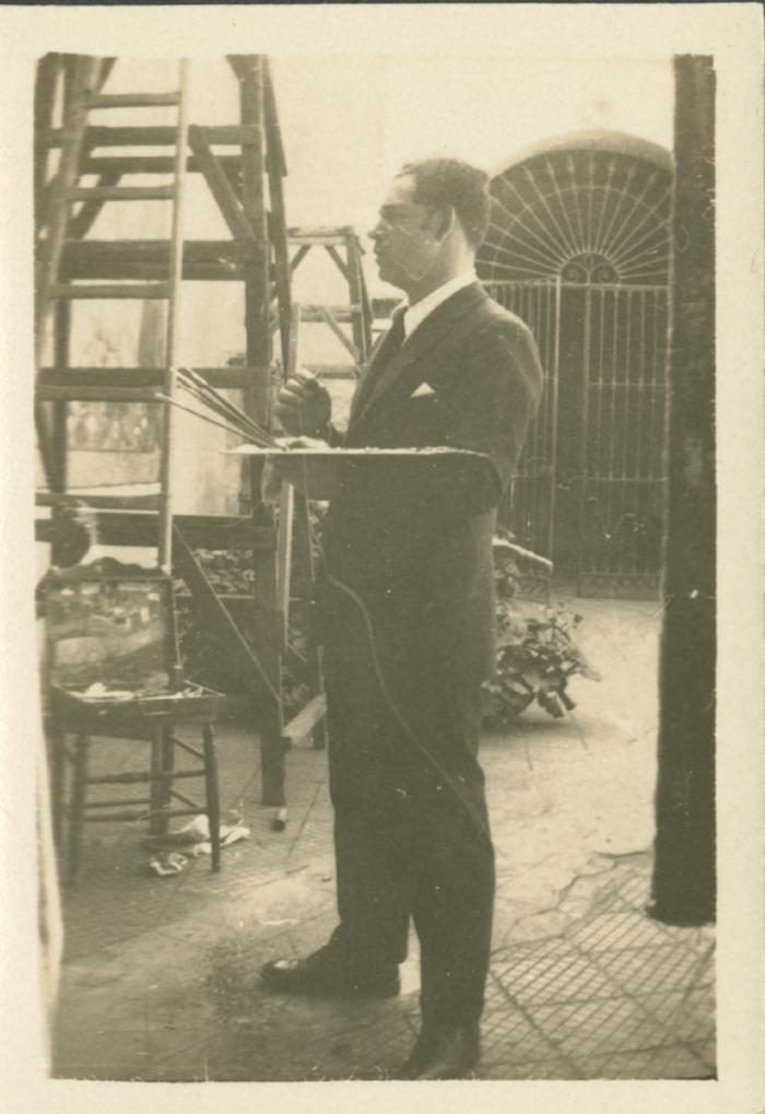 Sabogal pintando La tapada