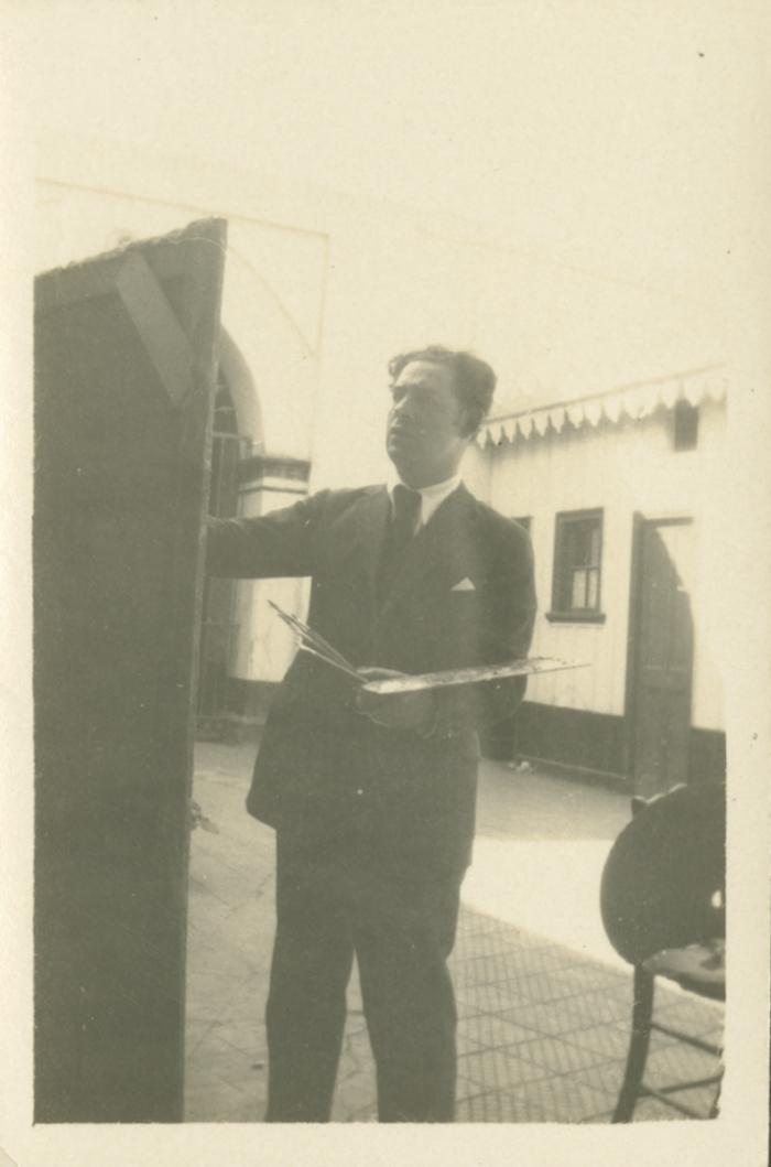 Sabogal pintando La tapada