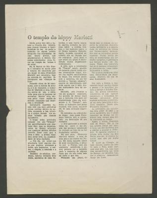 O templo do hippy Mariotti