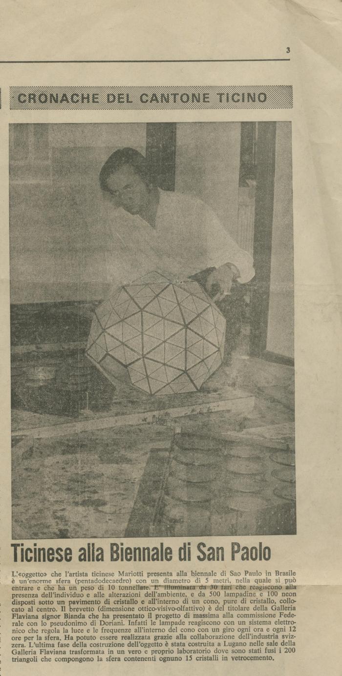 Ticinese alla Biennale di San Paolo 