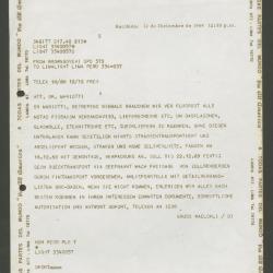 Carta de la empresa  Brown, Bovery & Company a Francesco Mariotti