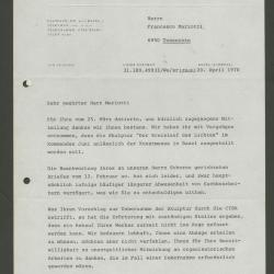 Carta de CIBA a Francesco Mariotti