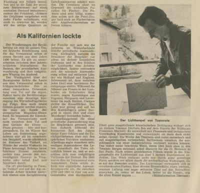 Als Kalifornien lockte