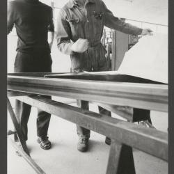 Documentación fotográfica del proceso de diseño, fabricación y ensamblaje de la obra “El Movimiento Circular de la Luz” para ART 70, Basel