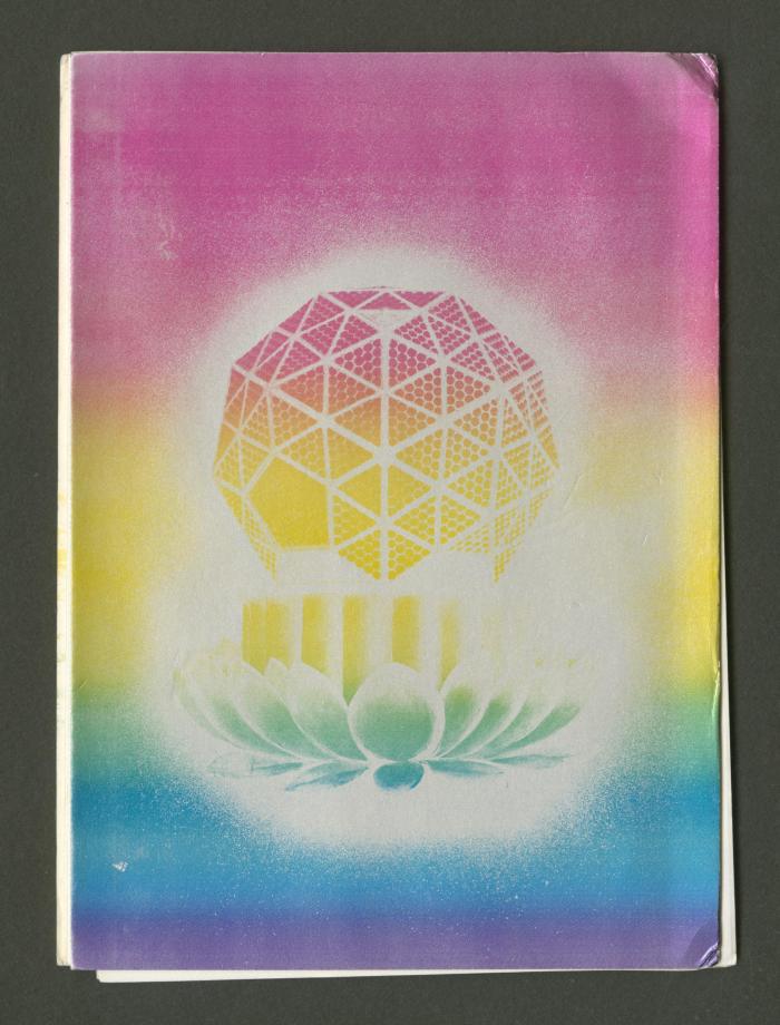 Folleto informativo y manifiesto simbólico del proyecto, "El Movimiento Circular de la Luz", X Bienal de São Paulo