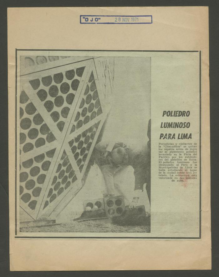 “Poliedro luminoso para Lima”