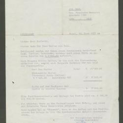 Carta de Linder Electrónic, V. Hanel, a Francesco Mariotti