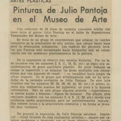"Pinturas de Julio Pantoja en el Museo de Arte"