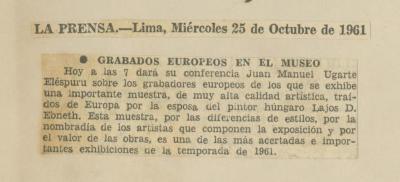 "Grabados europeos en el museo"