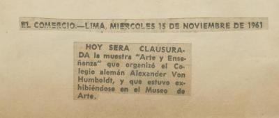 "Hoy será clausurada"