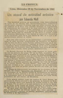 "Un récord de actividad artística"