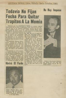 "Todavía no fijan fecha para quitar trapitos a la momia"