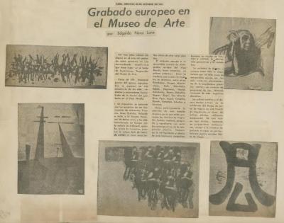 "Grabado europeo en el Museo de Arte"