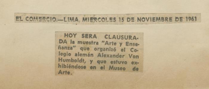 "Hoy será clausurada"