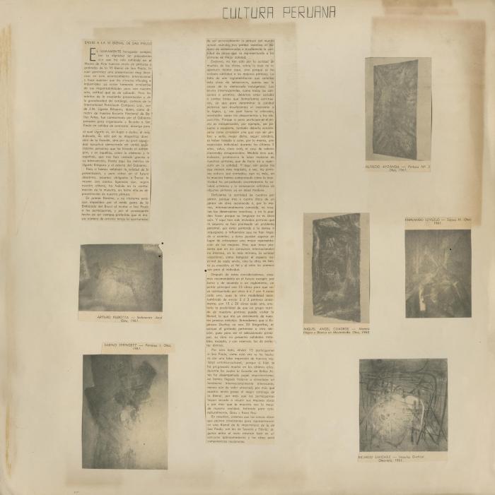 "Envío a la VI Bienal de Sao Paulo"