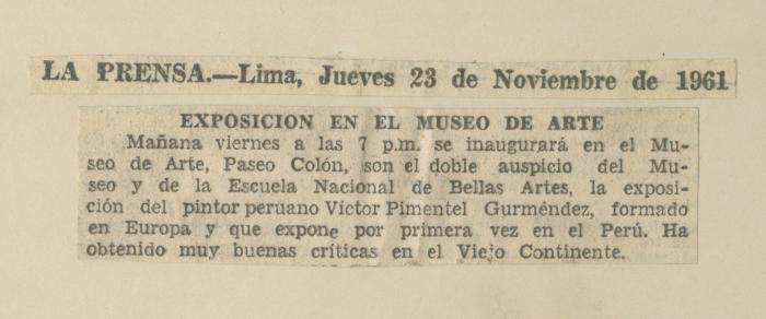 "Exposición en el Museo de Arte"