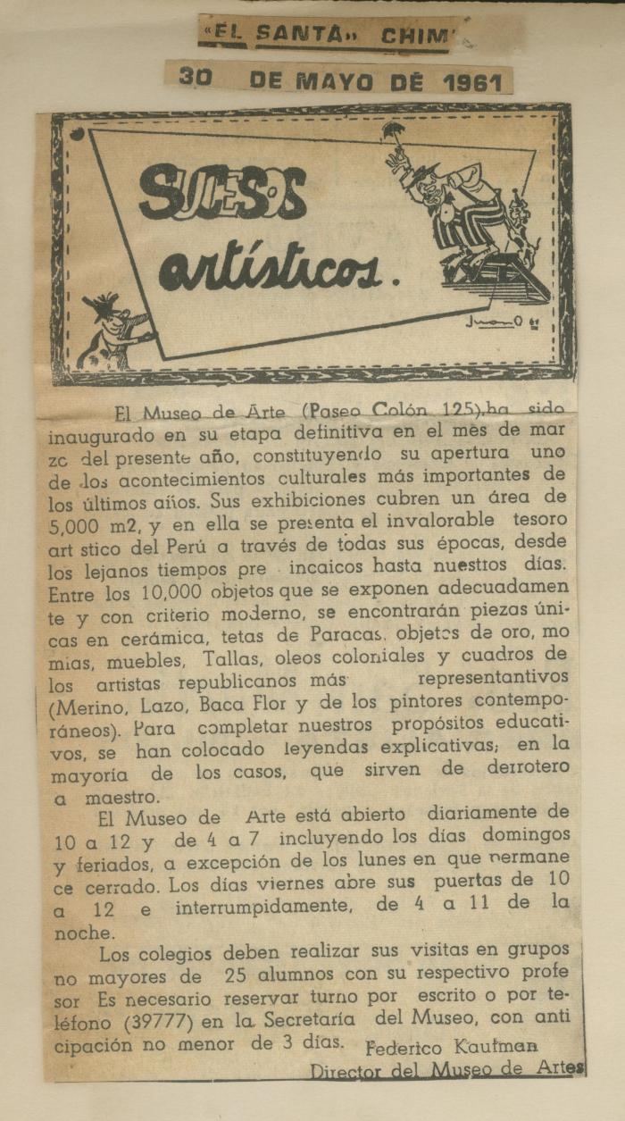 "Sucesos artísticos: Grabados y dibujos del Brasil"