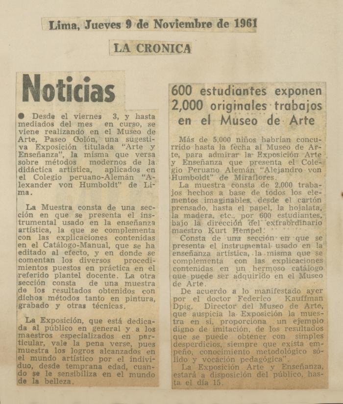 "600 estudiantes exponen 2,000 originales trabajos en el Museo de Arte"