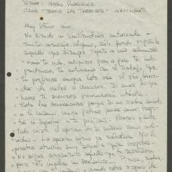 Carta de Cristina Gálvez a Mario Rodríguez
