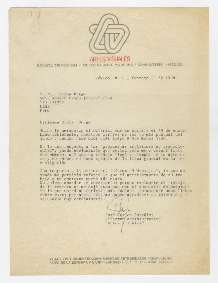 Carta de José Carlos González