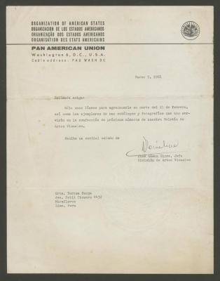 Carta de José Gómez Sicre