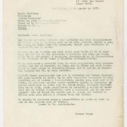 Carta de Teresa Burga a Carla Stellweg