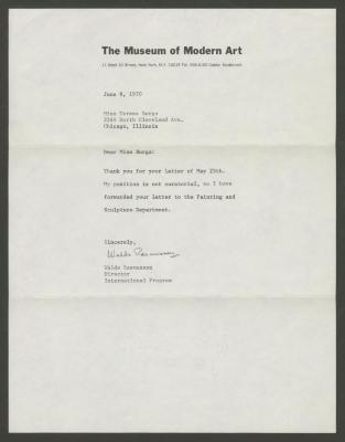Carta de Waldo Rasmussen