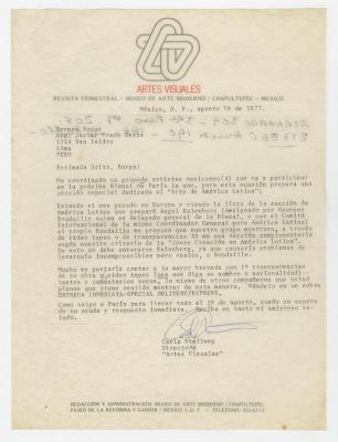 Carta de Carla Stellweg